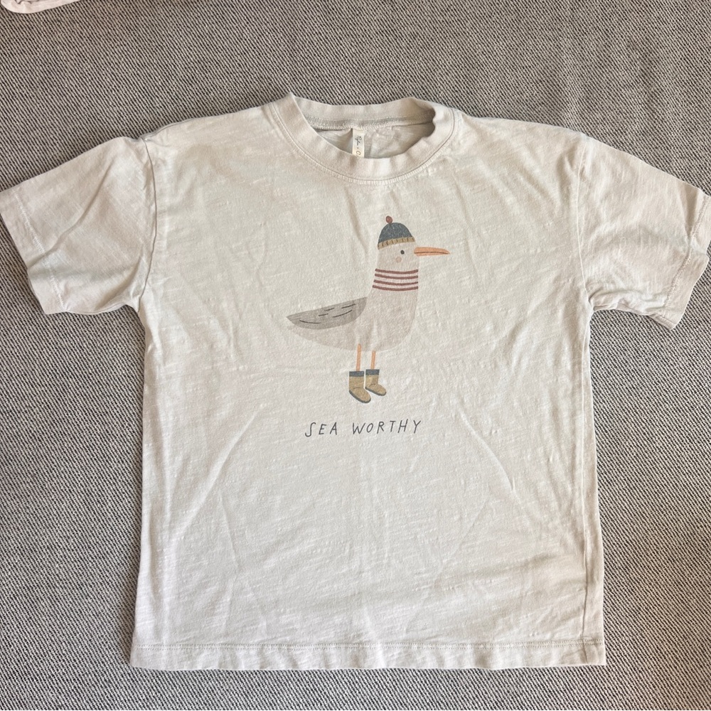Rylee + Cru Relaxed Tee “seagull” BNWOT Size 6/7 kids